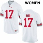 NCAA Ohio State Buckeyes Women's #17 Kamryn Babb White Nike Football College Jersey XLF8145TO